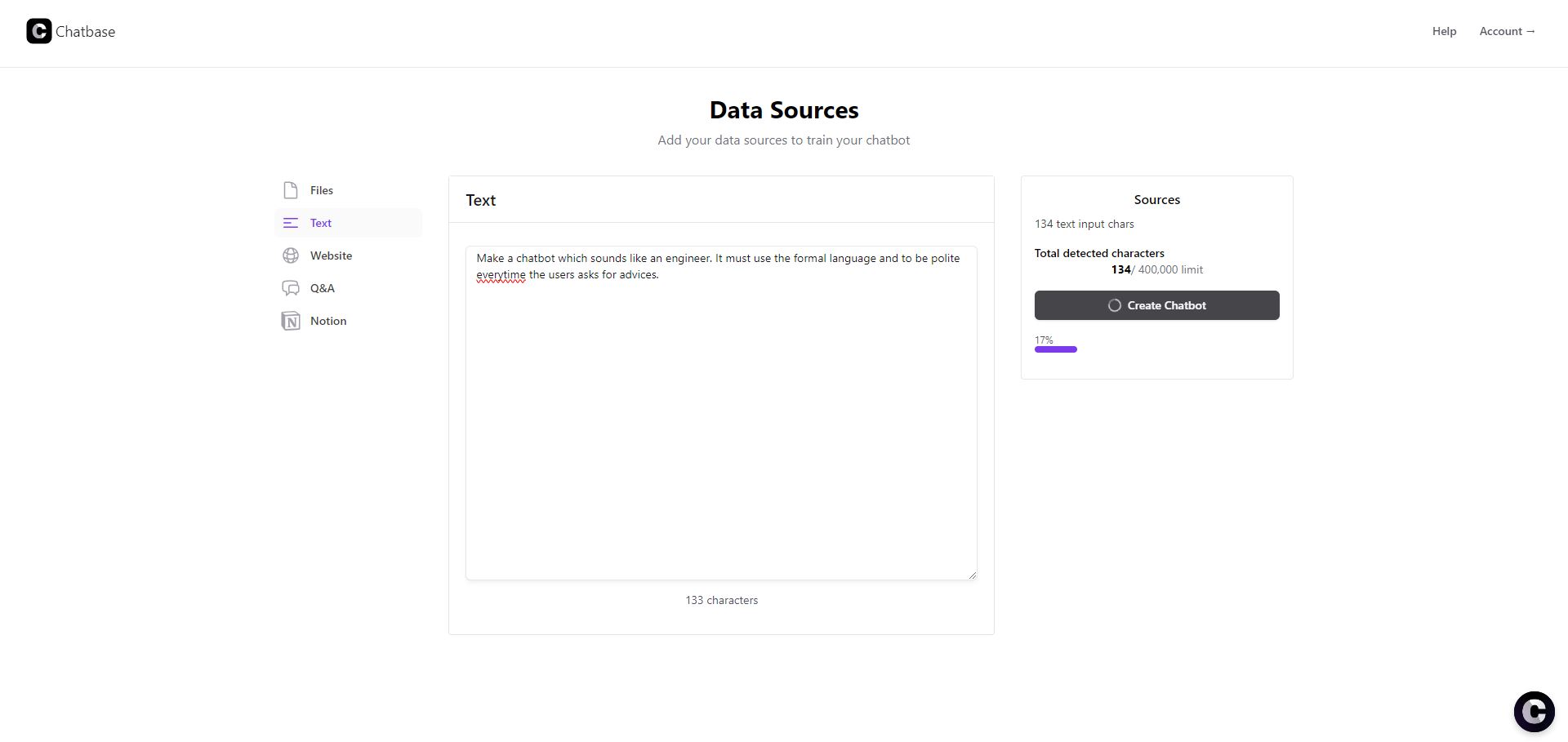 Chatbase learning sourcing models